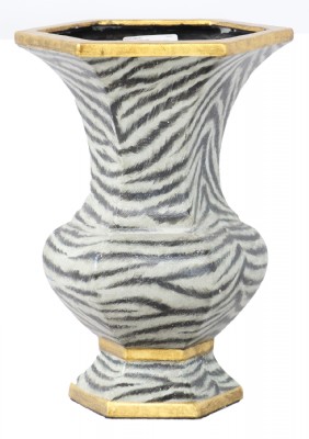 Ceramic Zebra Urn