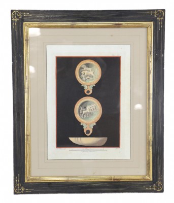 Roman Candelabra & Table Lithograph