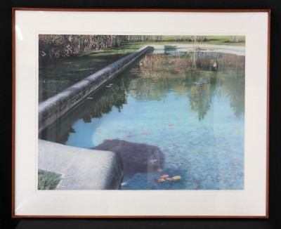 "Garden Pool Reflections" Serigraph