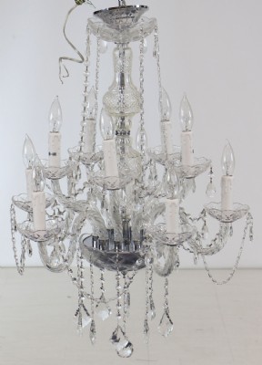 Ten Arm Ten Light Crystal Chandelier