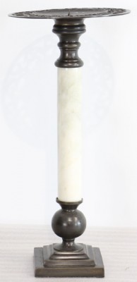 Bronze And Stone Candlestick