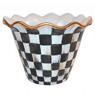8" Courtly Check Flower Pot