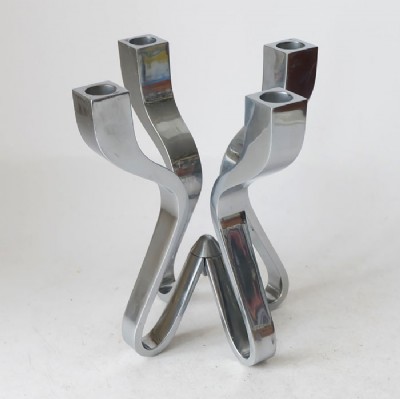 Pair of Heavy Metal Candlesticks