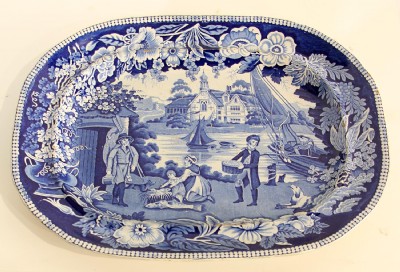 Blue & White Porcelain Tray