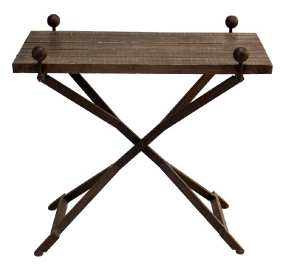 X Base Wooden Table