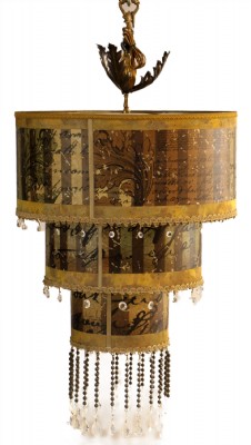 Three Tiered Drum Chandelier