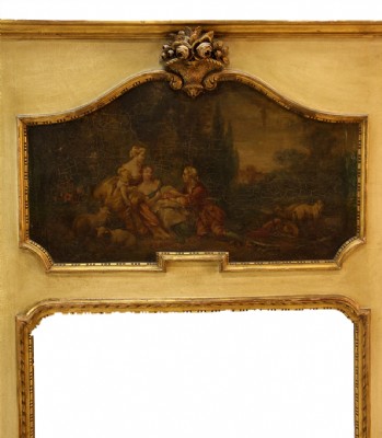 Antique Framed Wooden Mirror