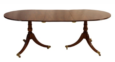 Antique Mahognay Oval Pedestal DIning Table