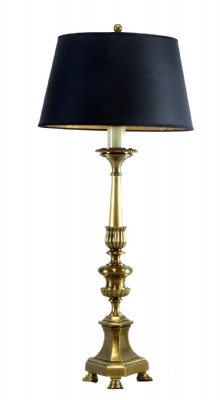 Bronzed Lion Foot Table Lamp