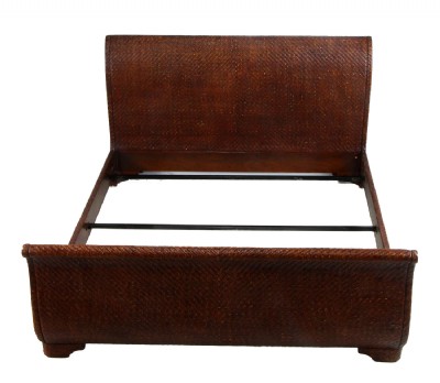 King Caned Sleigh Bed