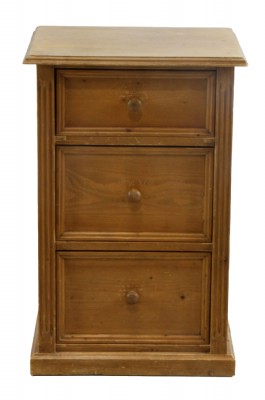 Vintage Rustic Pine Filing Cabinet