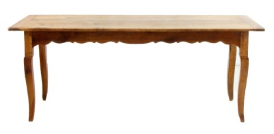 Antique Fruitwood French Farm Table Table