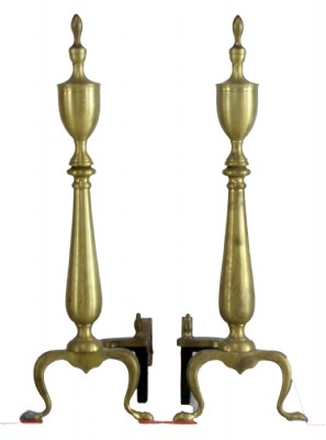 Antique Brass Andirons