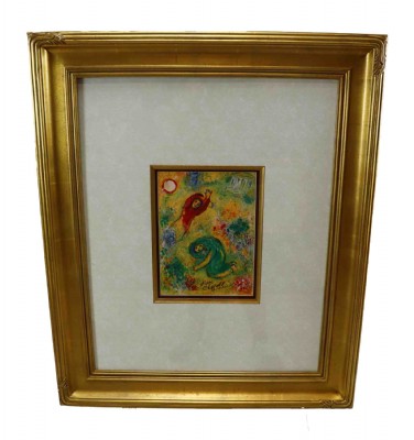 Gold Framed Chagall Print-" The Trampled Flowers"