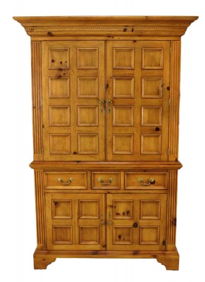 Pine Two Piece Armoire