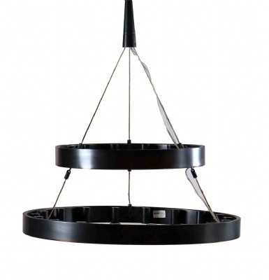 Dark Bronze Double Ring Chandelier