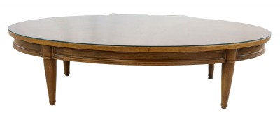 Mid Century Modern Oval Oak Coffe table
