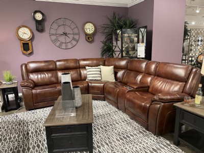 leather motion sectional