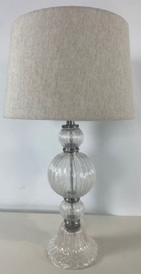 Ribbed Glass Four Tier Table Lamp