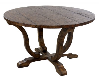 Round Wooden Pedestal Dining Table
