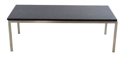 Black Granite Steel Frame Cocktail Table