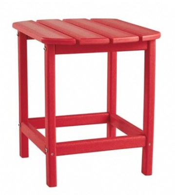 outdoor end table red