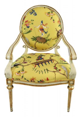 Custom Wooden Framed Arrmchair