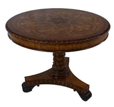 Inlaid Lido Pedestal Table