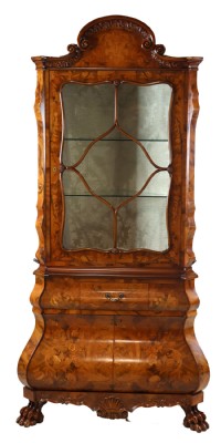 Corner Bombe Curio DisplayCabinet