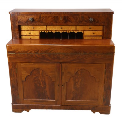 Antique Inlaid Chestnut Secretary