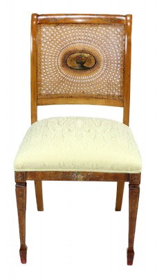 Vintage Cane Handpainted Desk Chair
