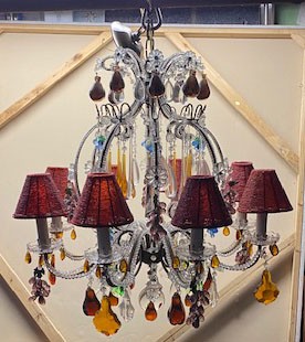 Antique Eight Light Chandelier