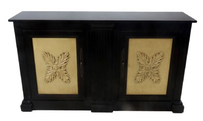 Black Painted Media Cabinet
