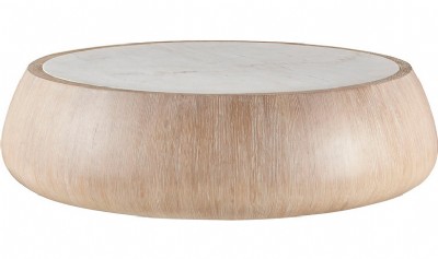 ROUND COCKTAIL TABLE WITH MARBLE TOP