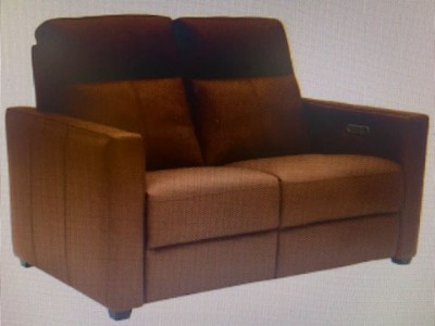 Double Reclining Leather Loveseat