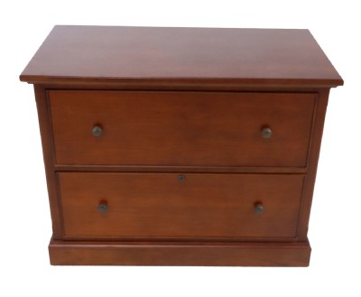 Cherry Wood Executive Desk with File Cabinet