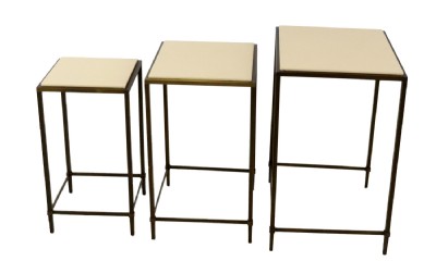 Set of 3 Brass Nesting Tables