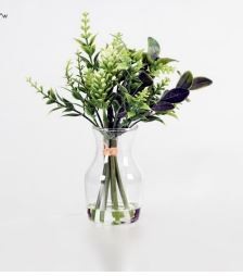 Greenery in Glass Vase