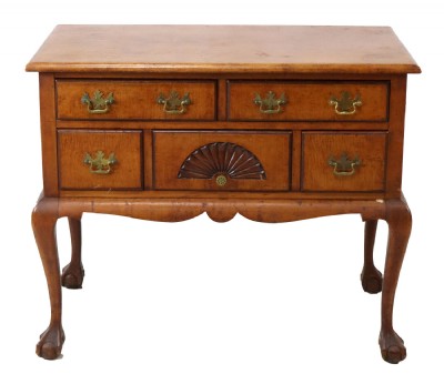 18th Century Burled walnut low boy