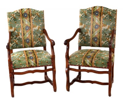 Pair of Wiliam Morris Upholstered Arm Chairs