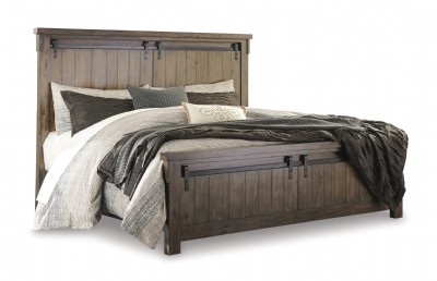 Queen bed industrial style