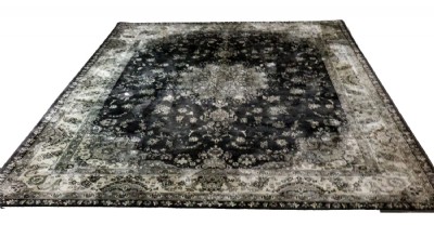 Dark Grey Wool Area Rug