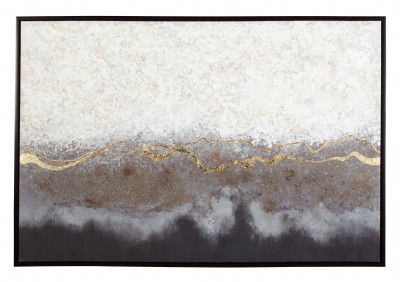 Abstract Design Black, White & Gold