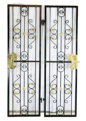 Pair of Wrought Iron Wine Cellar Gates