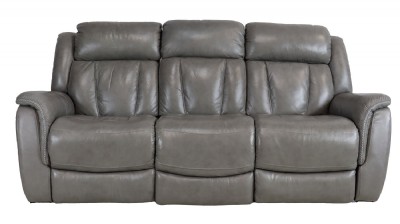 Grey Leather Motion Sofa