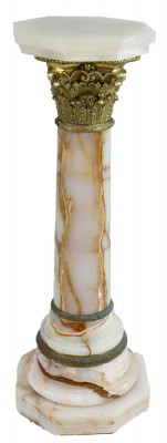 Pair of Alabaster Pedestals