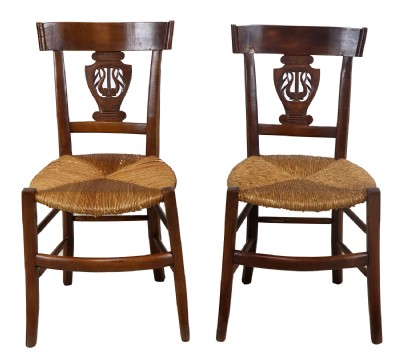 Set of Two Antique Wooden Chairs