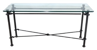 Glass Top Console Table