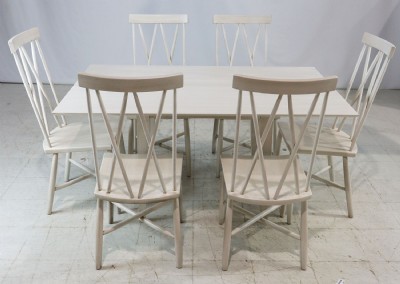 Gat Creek 60" Landing Table with 6 Addison Chairs