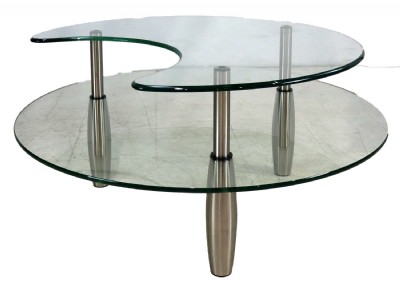 Round Glass Cocktail Table